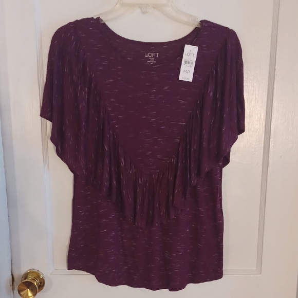 LOFT Tops - LOFT Women's Deep Purple Blouse Medium P New With Tags